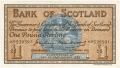 Bank Of Scotland 1 Pound Notes 1 Pound,  2. 9.1955